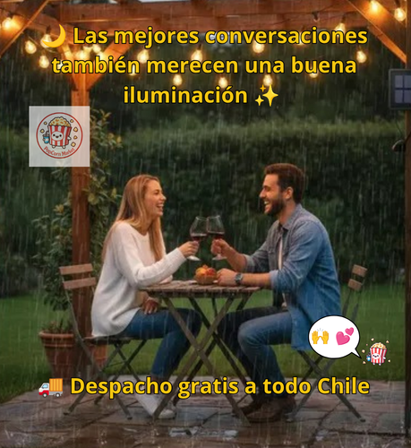 Guirnalda Solar de 10 Metros y 10 Ampolletas LED